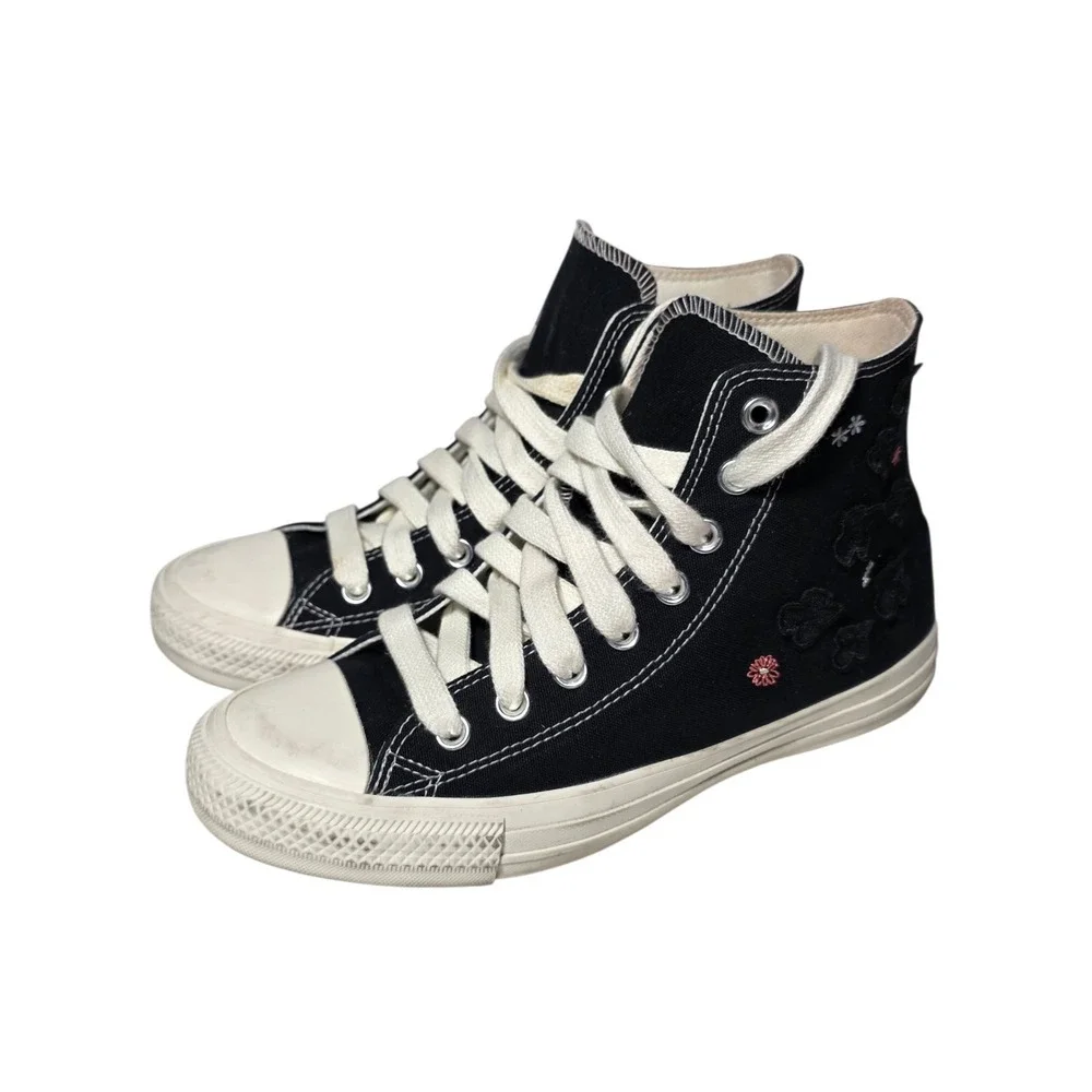 Converse Chuck Taylor All Star High Top Black Floral Women's 8.5 SB8